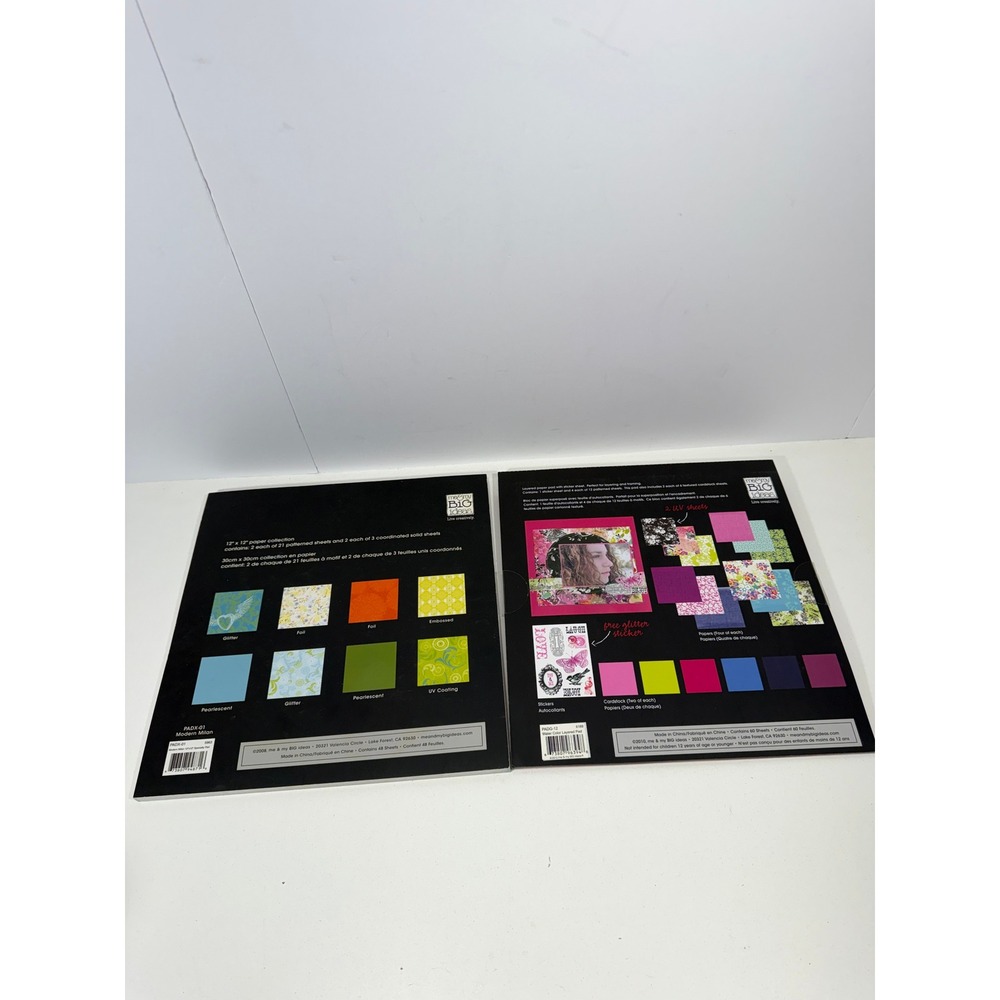 Me & My Big Ideas 12x12 Paper Pad Bundle Modern Milan‎ & Water Color 108 Sheets